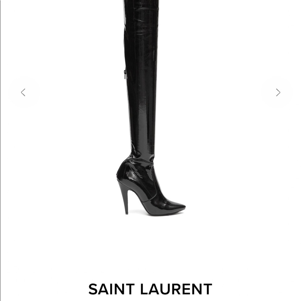 ❌SOLD❌YSL SAINT LAURENT Aylah 110 Vinyl Boots s 36